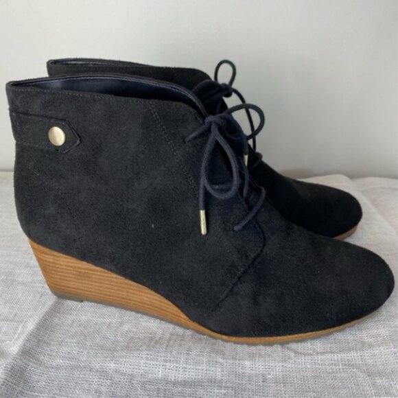 Dr. Scholl’s Conquer Black Wedge Heel Lace-up Booties - 10M - Picture 4 of 14